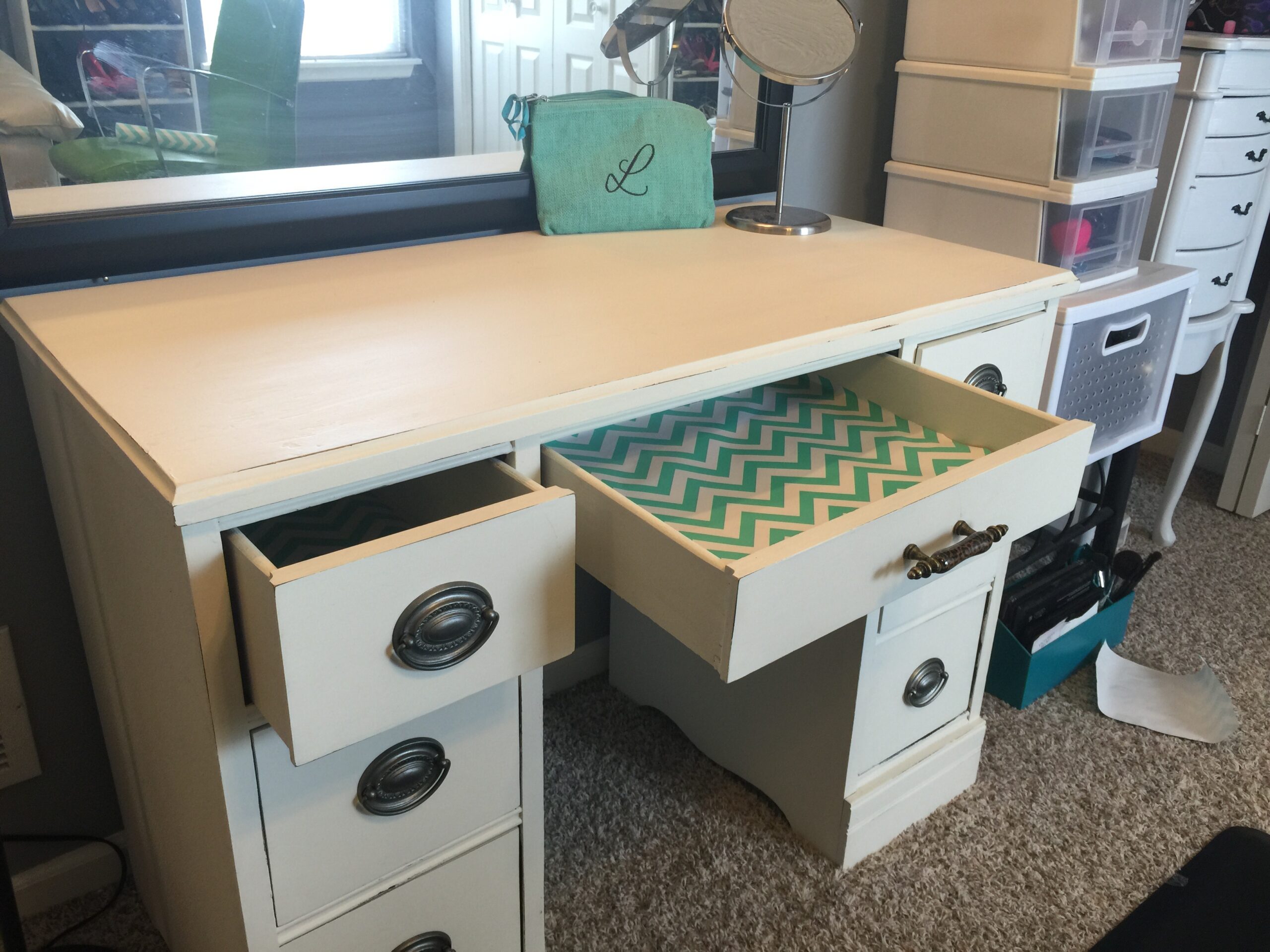 Chalk Paint Desk Project- A thrift store find makeover