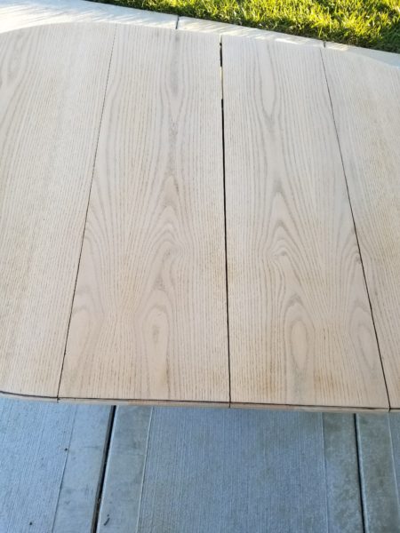 how to sand and stain a table