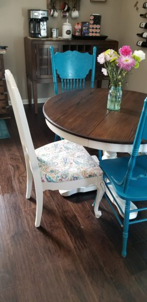 Cane back chair makeover