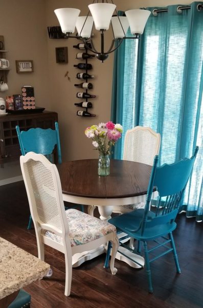 Pedestal table & chairs furniture flip