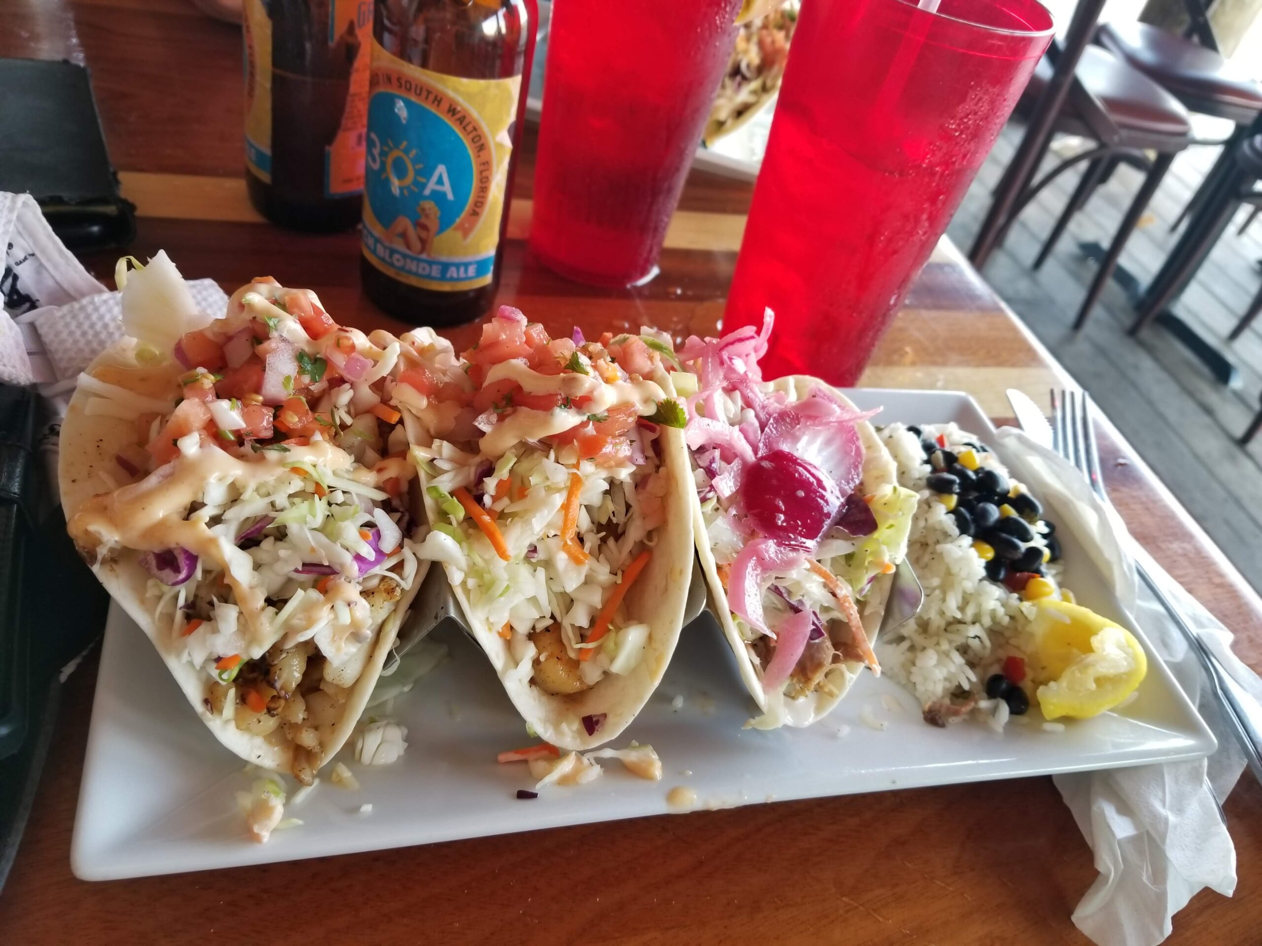 taco trio from Surf hut